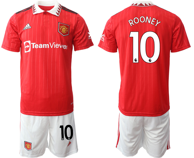 Men 2022-2023 Club Manchester United home Red #10 Adidas Soccer Jersey